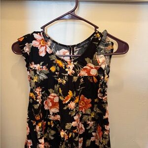 American Eagle Outfitters Black Floral Top